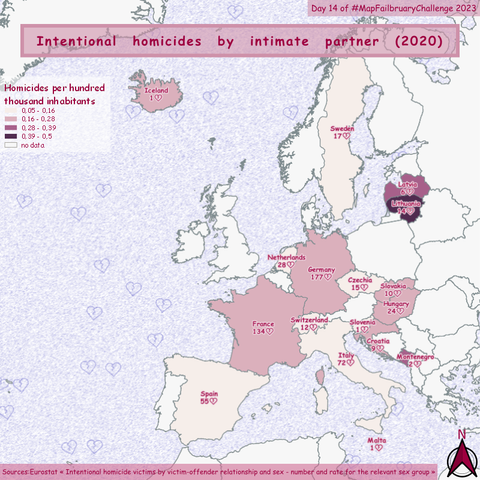 Intentional homicides by intimate parter (2020)
