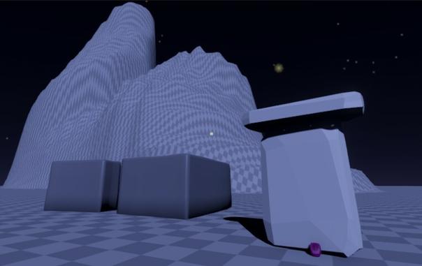 Some talayotic constructions under a starry sky. 3D Untextured models.