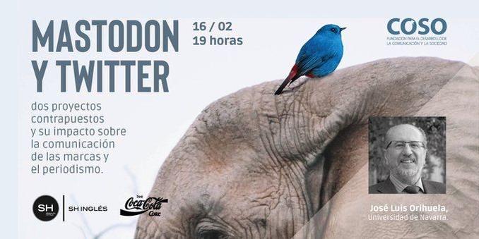 Conferencia sobre Mastodon y Twitter en Valencia organizada por la Fundación COSO 16/2