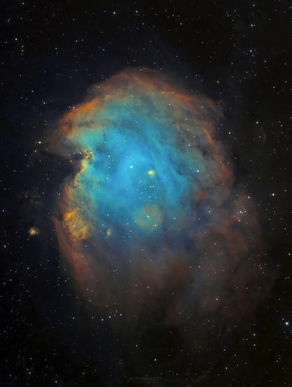 Colourful Nebula that resembles a Monkeys head.