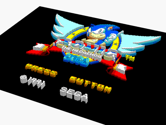 3d generated conversion of the sega megadrive game sonic the hedgehog loading screen