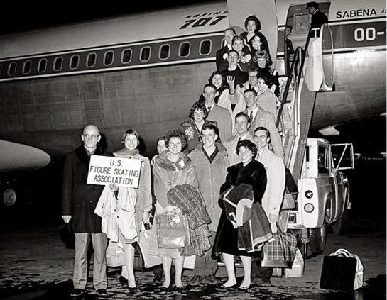 On this day in 1961, #SabenaFlight548 crashed on approach to Brussels Airport. The crash killed all 72 people on board and one person on the ground, including the entire @USFigureSkating team, who were traveling to the World Championships in Prague.