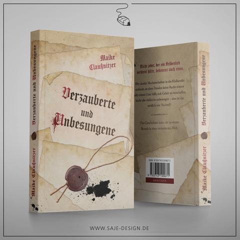 Der ganze Buchumschlag in 3D Ansicht. Das Papier wickelt sich scheinbar um das Buch.