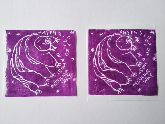 Same print, but two, put on white background
