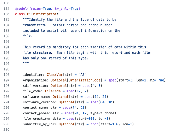 code listing of FileDescription class, available at first link