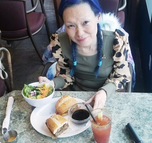 I had roast beef dip & Caesar mocktail.