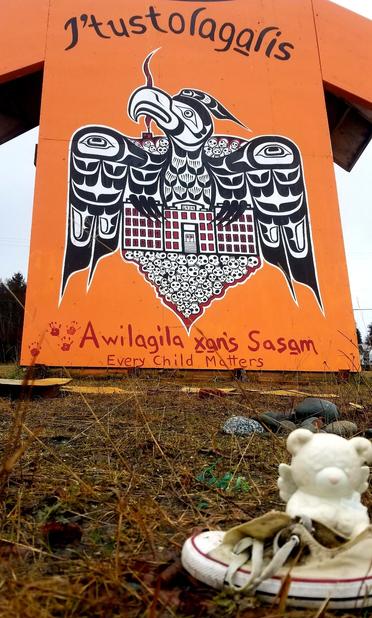 Umista Cultural Center Every Child Matters memorial in Alert Bay.