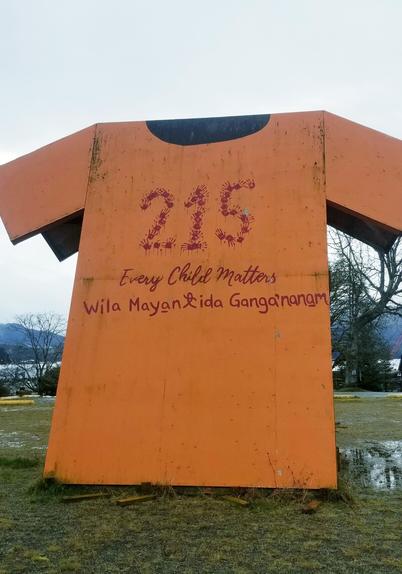 Umista Cultural Center Every Child Matters memorial in Alert Bay.