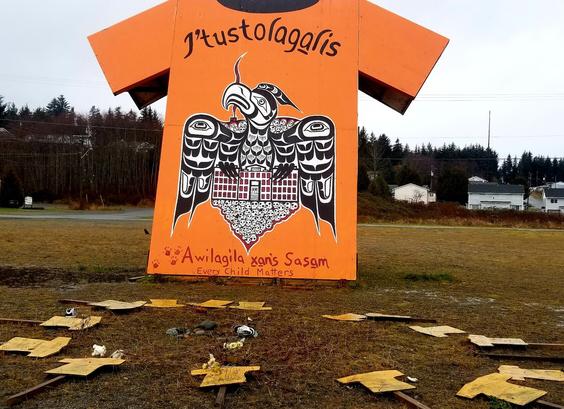 Umista Cultural Center Every Child Matters memorial in Alert Bay.