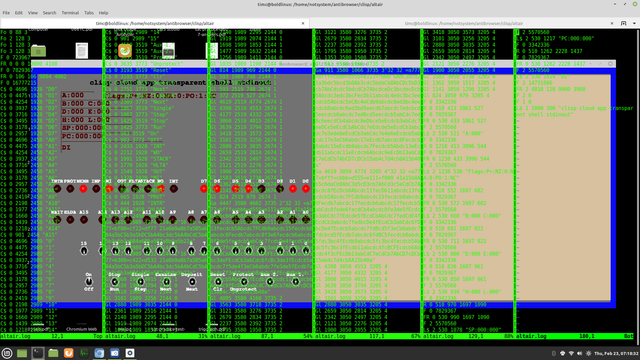 5717 bytes human readable shown in green overlaying an altair 8800 emulator typing drawapp into any of my apps will generate the over the wire text (in this case to stdout) which makes the gui on the other end of the cloud