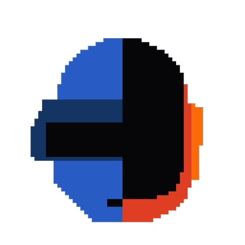 An early prototype of my take on the Daft Punk album cover for Random Access Memory (RAM). It is incredibly crude.