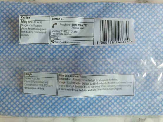 Viscose cleaning cloths