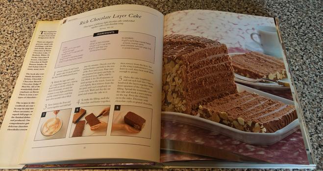 "What's Cooking Chocolate" by Jacqueline Bellefontaine (Published 1998)

Rich Chocolate Layer Cake