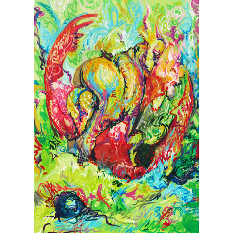 oil pastels painting on paper