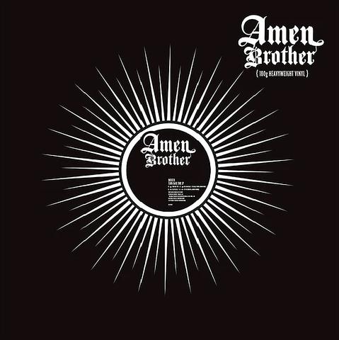 Amen Brother's black record sleeve with the logo.