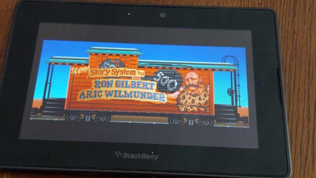 Scummvm 2.1ish on a BlackBerry Playbook running Indiana Jones and the Last Crusade