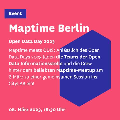 Einladung zur Maptime-Session am 6.03. von 18:30-20:30 Uhr ins CityLAB Berlin.