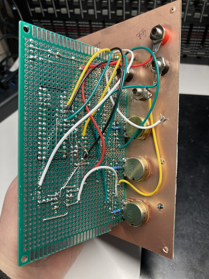 Synthesizermodul, Lötseite der Platine