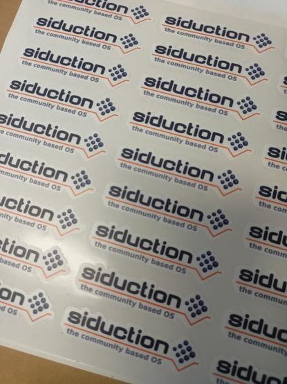 Stickerbogen mit siduction Logo