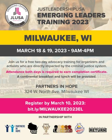 Free 2-day Emerging Leaders training in Milwaukee, Wisconsin, March 18-19.