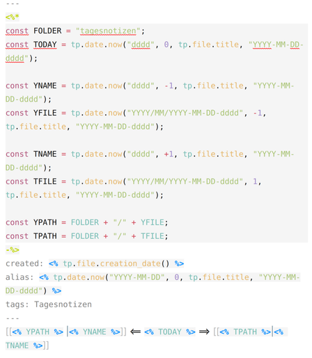 A lot of lines of code using some variables for file paths and names.