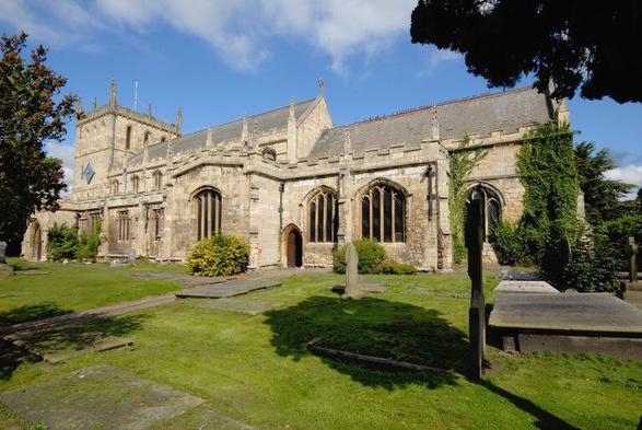 View of a medieval Abbey in Snaith