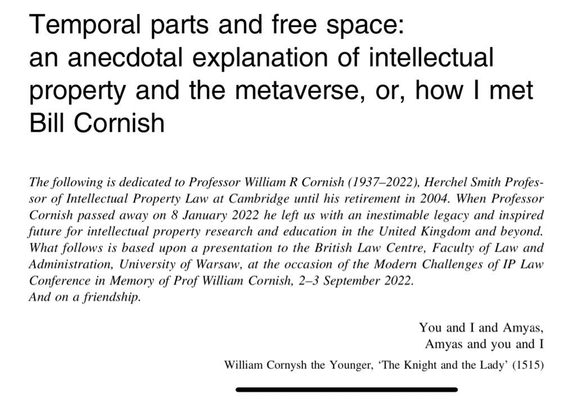 The title and header of the article, as published in Queen Mary Journal of Intellectual Property