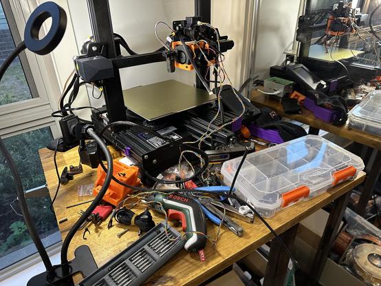 A 3d printer in parts