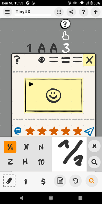 Search by drawing on small white canvas.