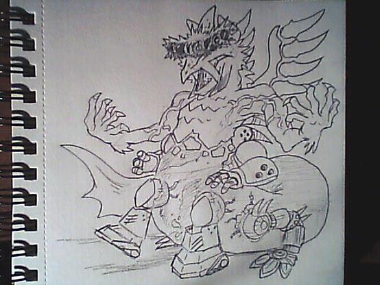 Ok. This thing is just a big mashup of several endgame baddies. Perfect Chaos, Dark Gaia, Solaris, Iblis, Big Arm, Death Egg Robot, Metal Overlord, and probably a few other things. It has one eye from each part of itself in its head.