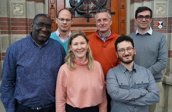 GN5-IC1 project members
📷 From left to right: Munyaradzi Shahwe, GN5-IC1 TL Finance; Thomas Fryer, GN5-IC1 TL Intercontinental Partner Engagement and User Need Assessment; Veronika Di Luna, GN5-IC1 Project Manager; Fedor Bruinewoud, GN5-IC1 TL Procurement; Leonardo Marino, GN5-1 TL Communications and Dissemination; Sebastiano Buscaglione, GN5-IC1 TL Planning and Method Development.
© Picture by Magdalena Rzaca, GÉANT