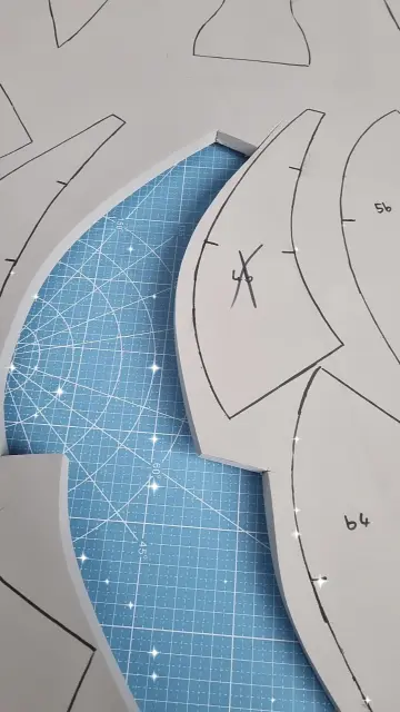 Schneidematte, EVA-Foam mit aufgemalten Mustern