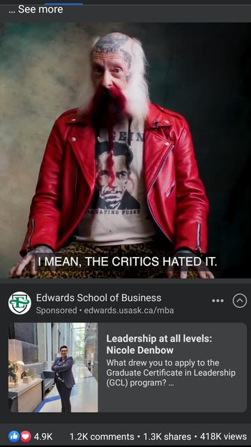 Still image of a video interview with Merle Allin of the Murder Junkies.