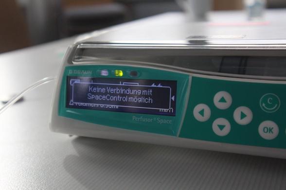Perfusor mit „Keine Verbindung mit SpaceControl möglich“