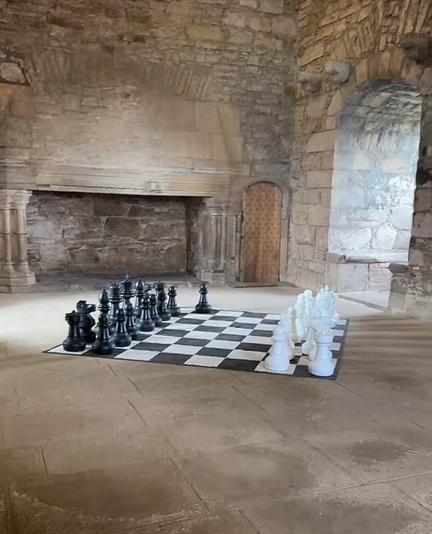 Chess board at Craigmillar Castle