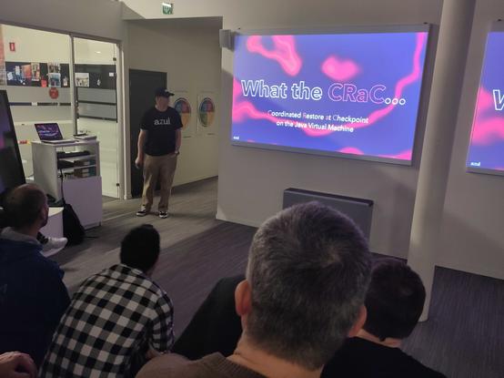 Gerrit giving his presentation