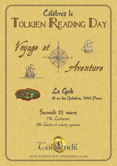 Tolkien Reading Day 2023 à Paris au pub Le Gob le samedi 25 mars à 17h