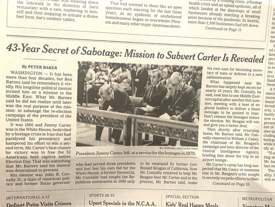 43yr Secret of Sabotage: mission to subvert Carter revealed