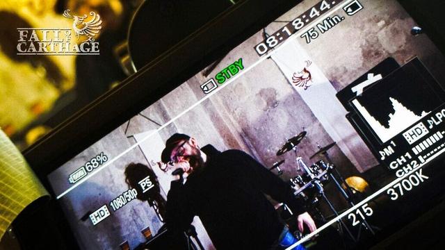 Cam display showing me with a mic, singing
