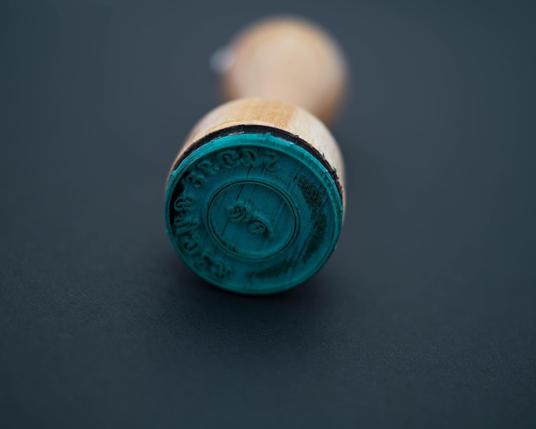 A 'letterboxing' stamp photographed by Sianne Chambers.