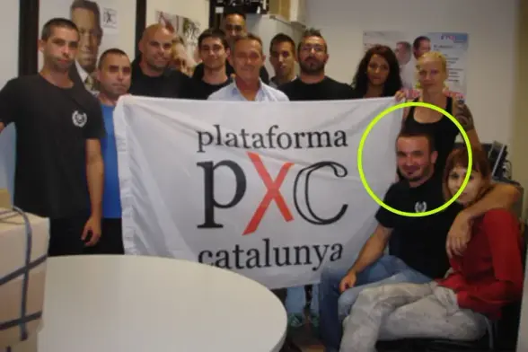 Alejandro Fernández Ruiz amb Josep Anglada i la resta de la xenofoba PxC