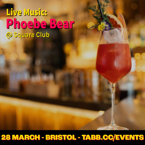 Live Music by Phoebe Bear at Square Club - Filmmakers' Shingdig - tabb.cc/events