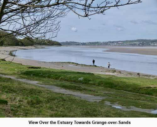 Looking along the River Kent towards Grange Over Sands.