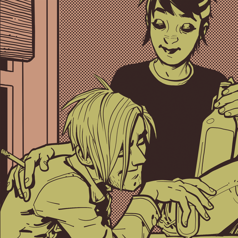 comic book Geezer 2, page 14 in progress
