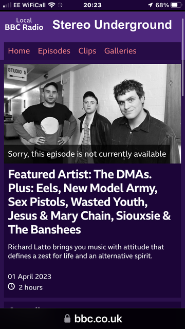 Screenshot of StereoUnderground webpage