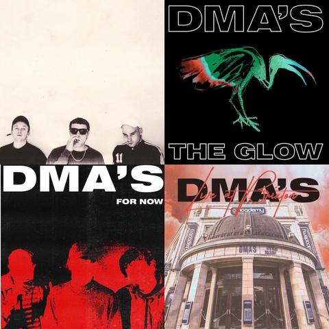Photo montage of DMAS album sleeves