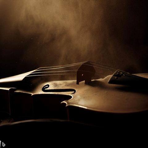 viool onder het stof