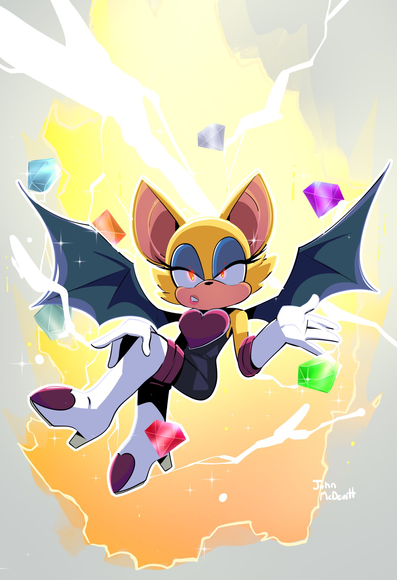 Super rouge the bat from sonic the hedgehog
