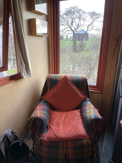 Chair with window behind