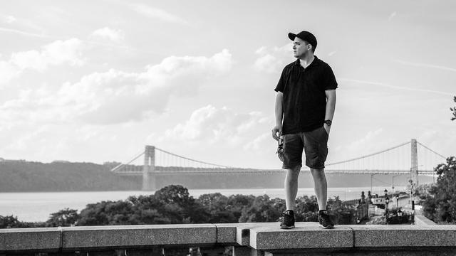 A black and white photo of me, taken three years ago right before sunset in the summertime.

Riverside Park, Hamilton Heights, NYC (2020)